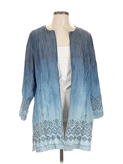Pre-owned Chico's Kimono In Blue
