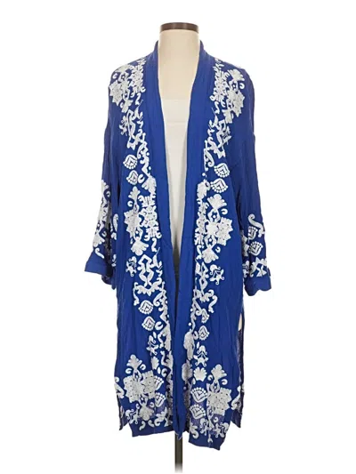 Pre-owned Chico's Kimono In Blue