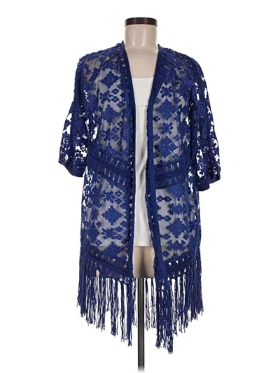 Pre-owned Chico's Kimono In Blue