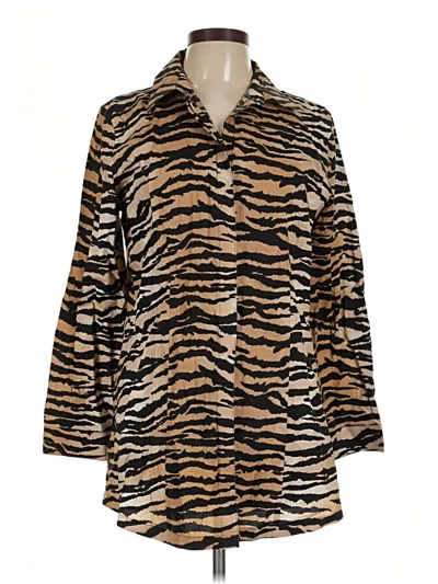 Pre-owned Chico's Kimono In Brown