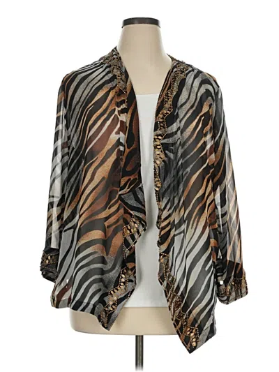 Pre-owned Chico's Kimono In Brown