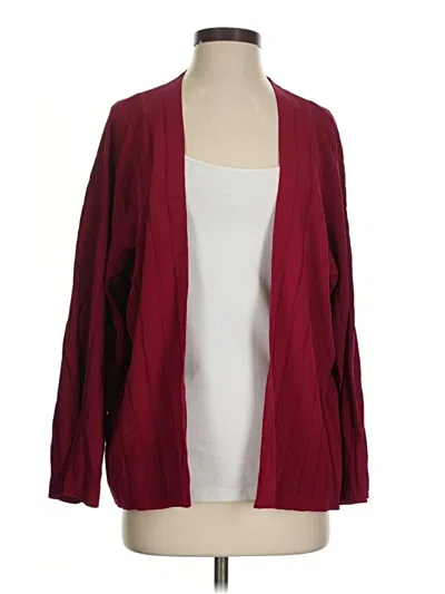 Pre-owned Chico's Kimono In Burgundy