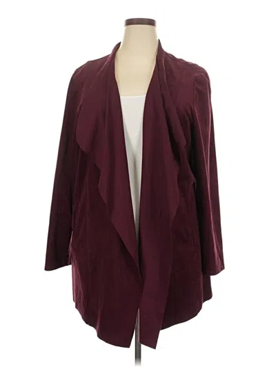 Pre-owned Chico's Kimono In Burgundy