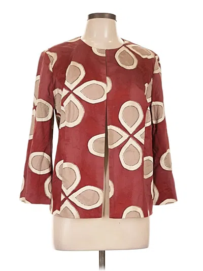 Pre-owned Chico's Kimono In Burgundy