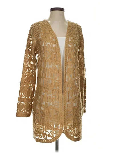 Pre-owned Chico's Kimono In Gold