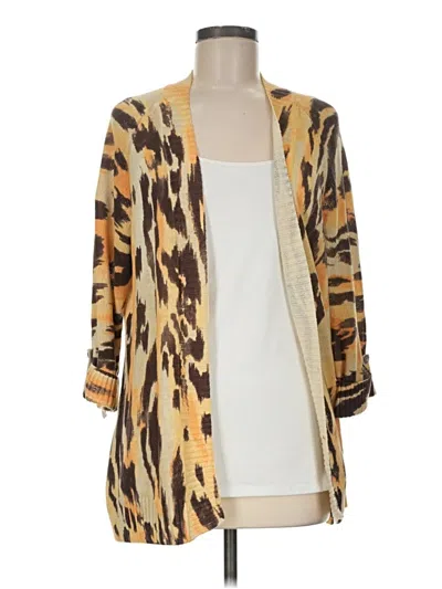 Pre-owned Chico's Kimono In Gold