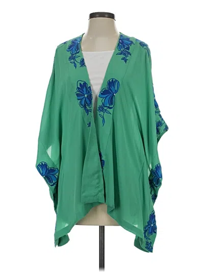 Pre-owned Chico's Kimono In Green