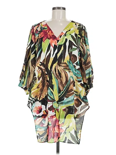 Pre-owned Chico's Kimono In Green
