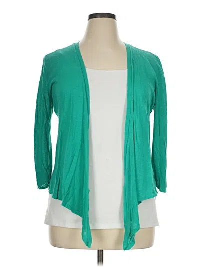 Pre-owned Chico's Kimono In Green
