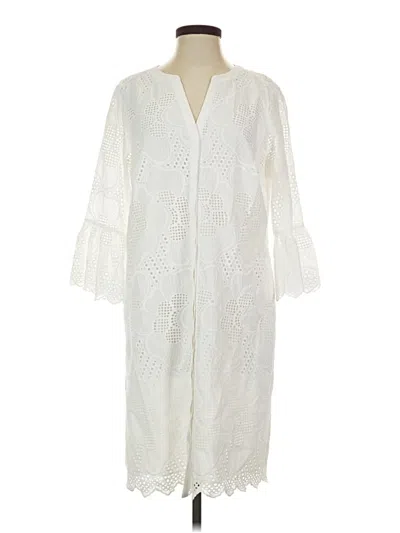 Pre-owned Chico's Kimono In White