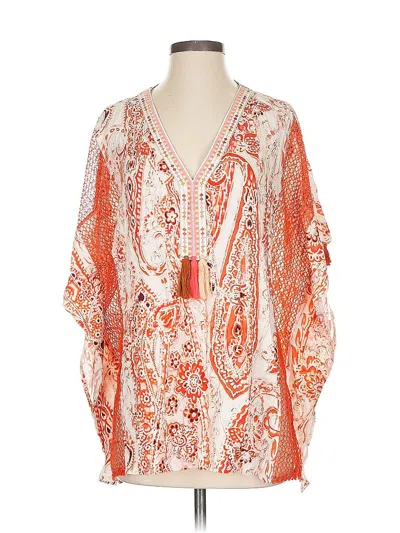 Pre-owned Chico's Kimono In Orange