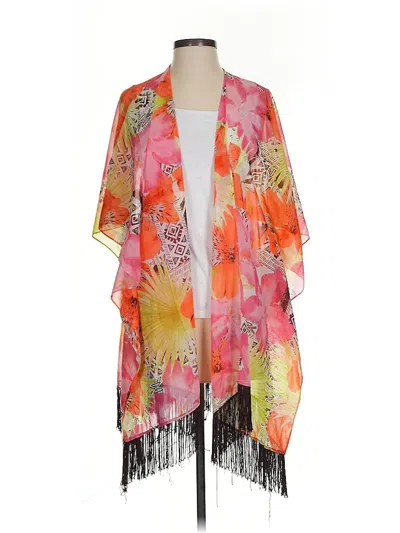 Pre-owned Chico's Kimono In Orange
