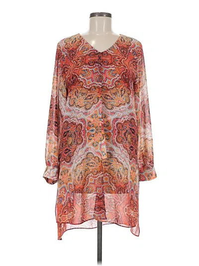 Pre-owned Chico's Kimono In Orange