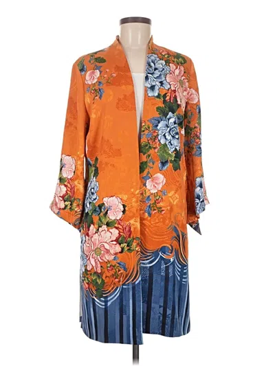 Pre-owned Chico's Kimono In Orange