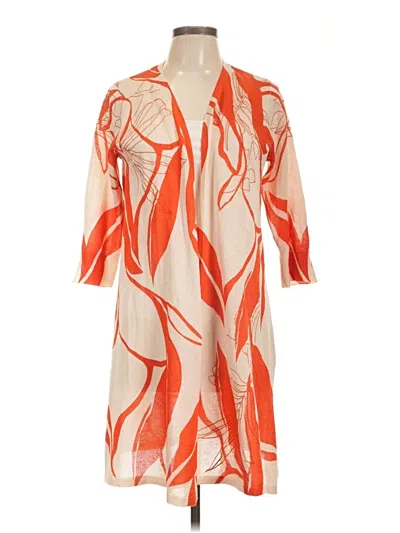 Pre-owned Chico's Kimono In Orange
