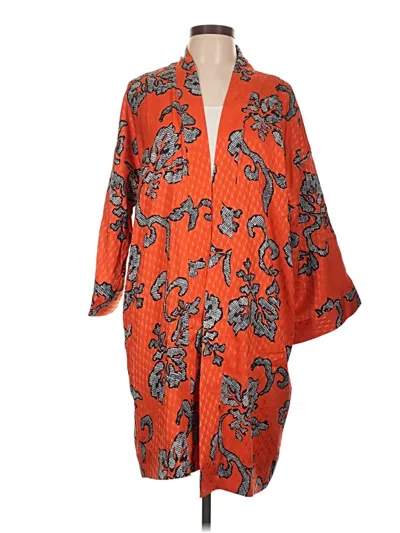 Pre-owned Chico's Kimono In Orange