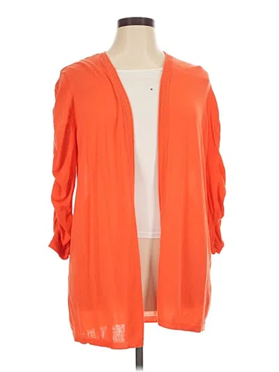 Pre-owned Chico's Kimono In Orange
