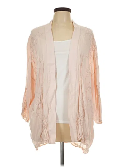 Pre-owned Chico's Kimono In Pink