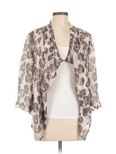 Pre-owned Chico's Kimono In Silver