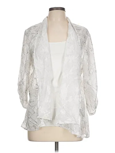 Pre-owned Chico's Kimono In Silver