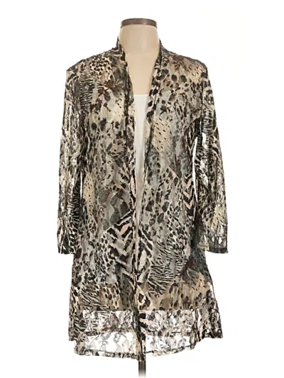 Pre-owned Chico's Kimono In Silver