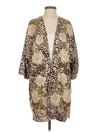 Pre-owned Chico's Kimono In Tan