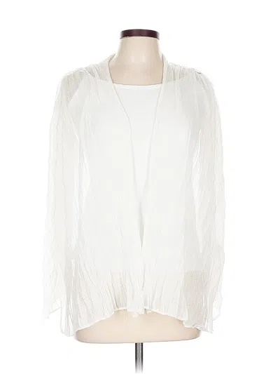 Pre-owned Chico's Kimono In White