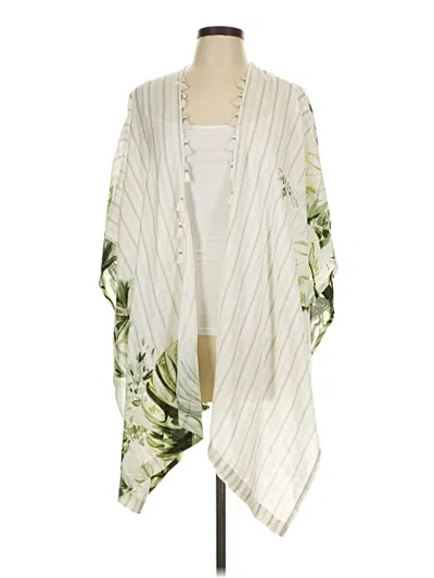 Pre-owned Chico's Kimono In White