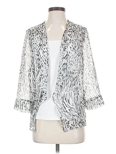 Pre-owned Chico's Kimono In White