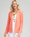 Chico's Knit Blazer In Melon Mambo Size Xxl |  In Melon Mambo