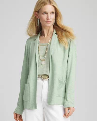 Chico's Knit Blazer In Moroccan Mint Size Xxl |