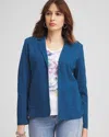 Chico's Knit Blazer In Seaport Size Xxl |  In Seaport
