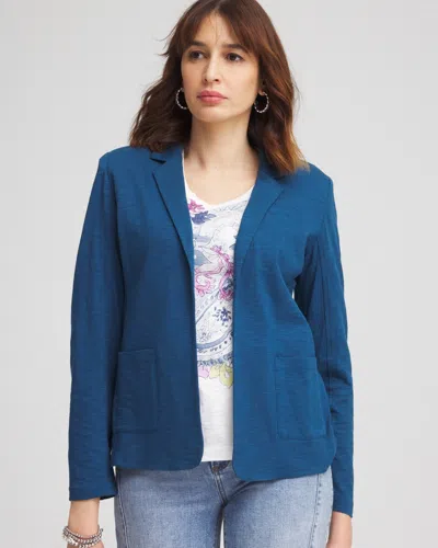 Chico's Knit Blazer In Seaport Size Xxl |