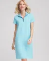 Chico's Knit Half-zip Dress In Blue