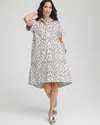 Chico's Striped High-low Popover Dress In English Cream Size 16/18 |  In English Cream