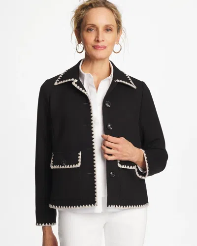 Chico's Knit Shacket In Black