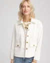 Chico's Knit Shacket In White Size Xl |  In Ecru