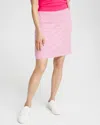 Chico's Knit Stripe Tennis Skirt In Pink Size 12/14 |  Zenergy Activewear In Pink Bromeliad