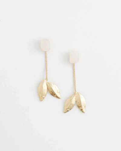 Chico's Leaf Drop Earrings |  In Gold