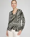 Chico's Leaf Long Sleeve Cardigan Sweater In Green Size 8/10 |  In Primordial Forest