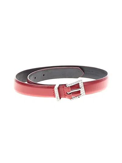 Pre-owned Chico's Leather Belt In Burgundy
