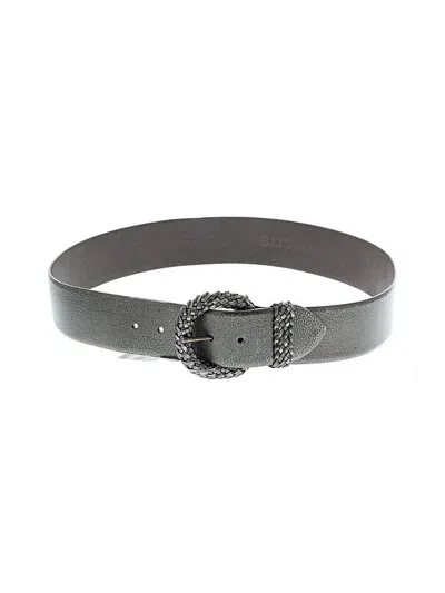 Pre-owned Chico's Leather Belt In Gray