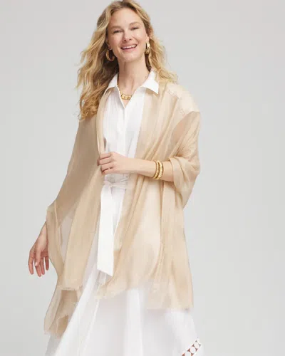 Chico's Lightweight Cashmere-blend Wrap In Brown