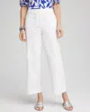 Chico's Lightweight Relaxed Straight Cropped Pants In White In White