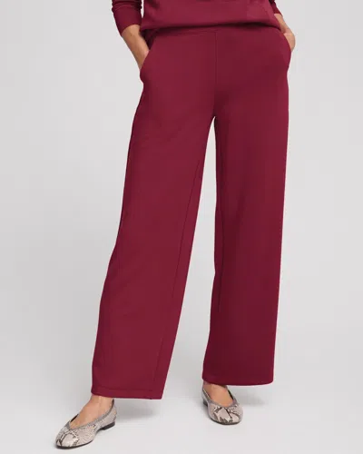 Chico's Wide Leg Scuba Pants In Berry Compote Size 20 |  Zenergy