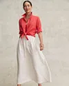 Chico's Linen A-line Midi Skirt In White Size 20/22 |  In White