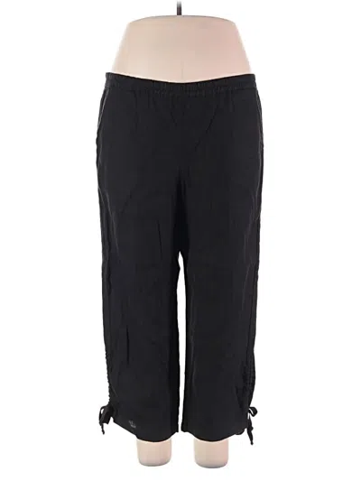 Pre-owned Chico's Linen Pants In Black