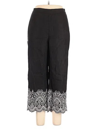 Pre-owned Chico's Linen Pants In Black