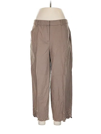 Pre-owned Chico's Linen Pants In Brown