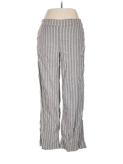 Pre-owned Chico's Linen Pants In Gray